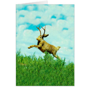 Glückliche Jackalope Karte