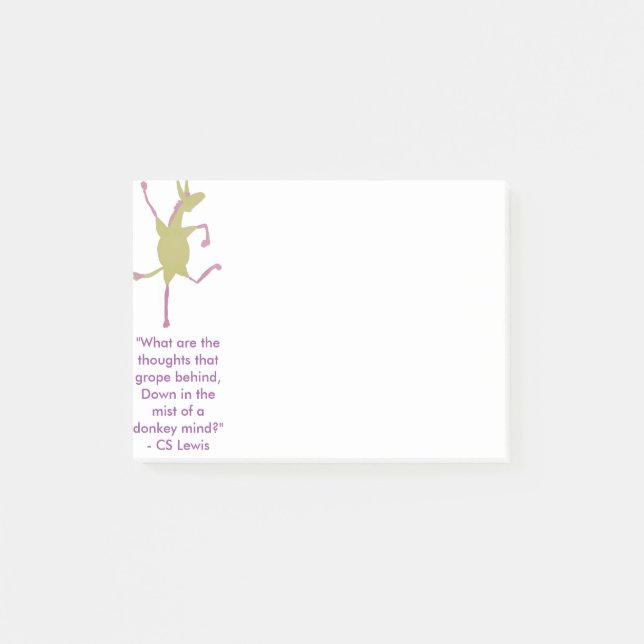 Glückliche Jennets-Esel-Post-Itanmerkungen Post-it Klebezettel (Vorderseite)