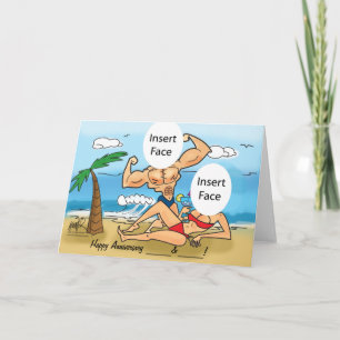 Glückliche Jubiläumskarte des benutzerdefinierten  Karte