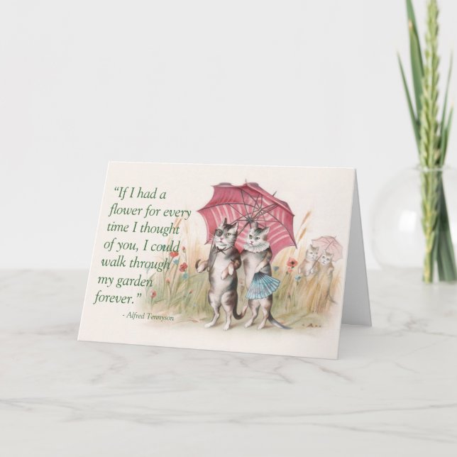 Glückliche Jubiläumskarte - Katzen in Liebe Karte (Vorderseite)