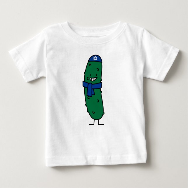 Glückliche jüdische Essiggurken-Essiggurken Baby T-shirt (Vorderseite)