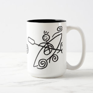 Glückliche Kajak-Tasse Zweifarbige Tasse