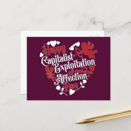 Glückliche kapitalistische Ausbeutung des Tages de Postkarte