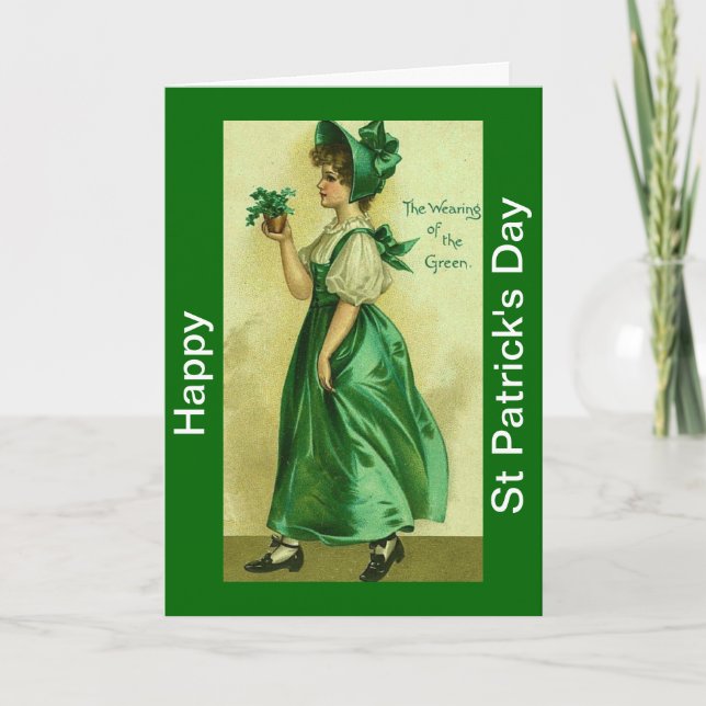 Glückliche Karte St. Patricks Tages (Vorderseite)