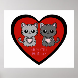 GLÜCKLICHE KATZE 1 POSTER