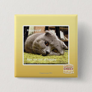 Glückliche Katze, aus glücklichem heraus Button