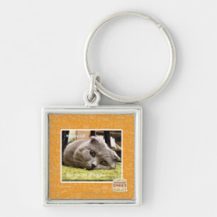 Glückliche Katze, aus glücklichem heraus Schlüsselanhänger