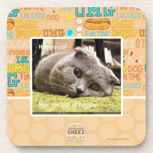 Glückliche Katze, aus glücklichem heraus Untersetzer