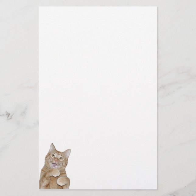Glückliche Katze Briefpapier (Vorderseite)