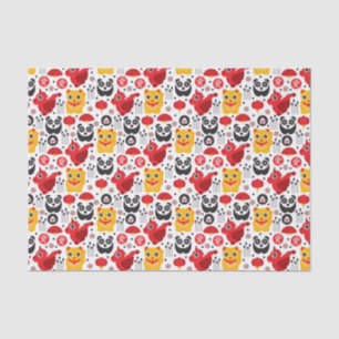 Glückliche Katze, Drache und Panda der China Seidenpapier