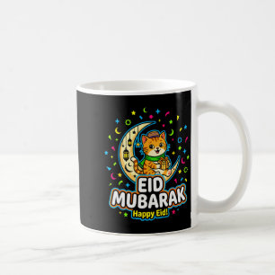 Glückliche Katze Eid Mubarak für muslimische Kinde Kaffeetasse