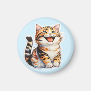 Glückliche Katze Magnet