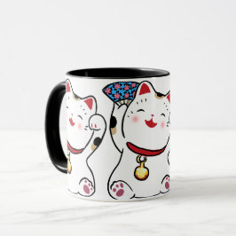 Glückliche Katze Maneki Neko Tasse