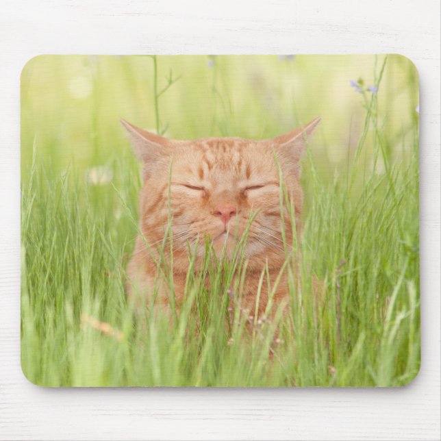 Glückliche Katze Mousepad (Vorne)