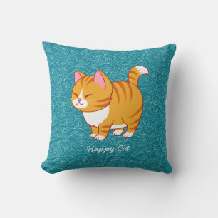Glückliche Katze Personalisiert  Kissen
