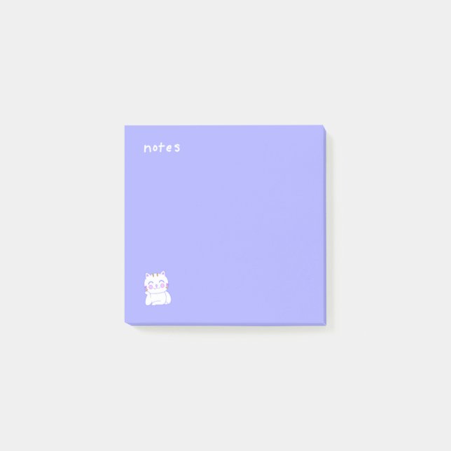 glückliche Katze Post-it Klebezettel (Vorderseite)