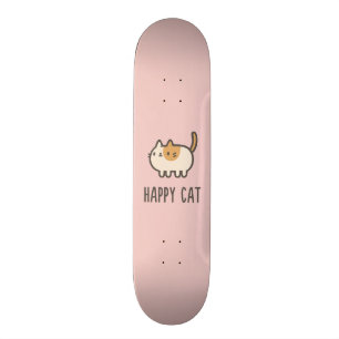 Glückliche Katze Skateboard