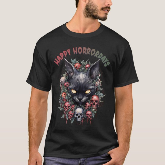 glückliche Katze T-Shirt (Vorderseite)