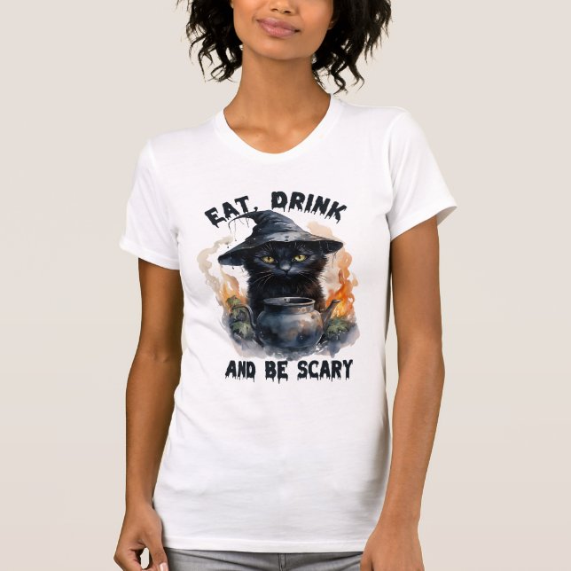 glückliche Katze T-Shirt (Vorderseite)
