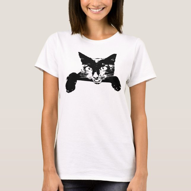 glückliche Katze T-Shirt (Vorderseite)