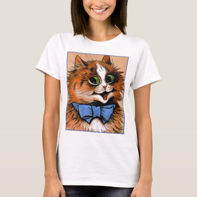 Glückliche Katze (Vintages Bild) T-Shirt (Vorderseite)