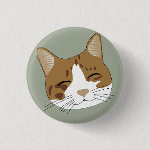 Glückliche Katze zeichnen Button