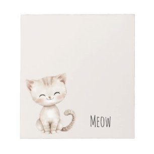 Glückliche Katzen Creme Notizblock