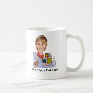 Glückliche Katzen-Dame Mug Tasse