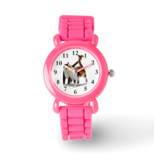 Glückliche Katzen-Freund-Kinders-Uhr Armbanduhr