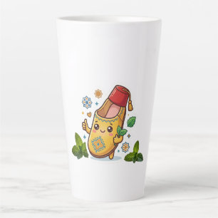 Glückliche Kawaii marokkanische Balgha - Tradition Milchtasse
