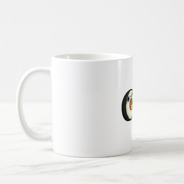 Glückliche Kawaii Sushi-Röllchen Kaffeetasse (Links)