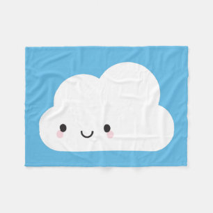 Glückliche Kawaii Wolke Fleecedecke