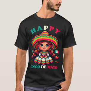 Glückliche Kinder Cinco De Mayo T-Shirt Mädchen Ki