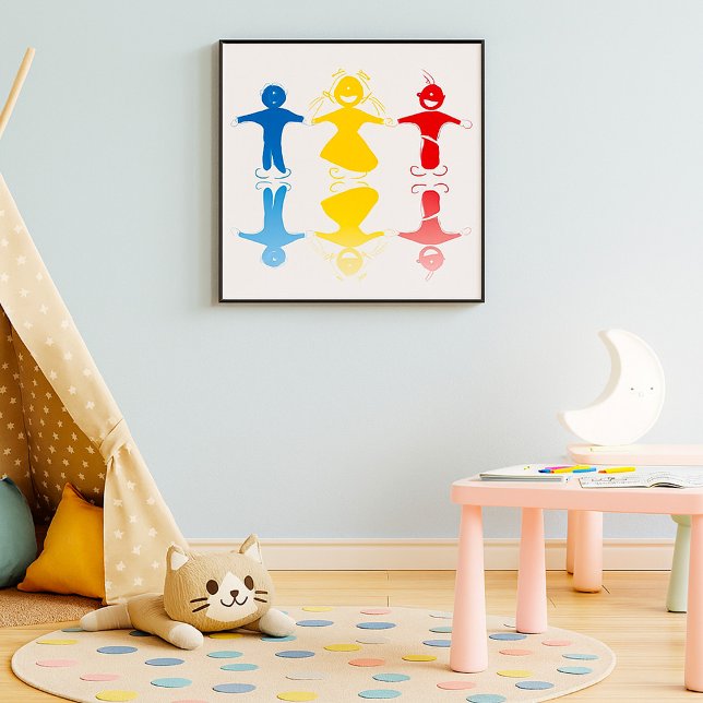 Glückliche Kinder Silhouetten Poster (Von Creator hochgeladen)