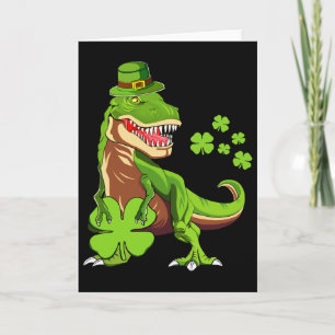Glückliche Kinder St Pat Trex Tag Dino St Patricks Karte