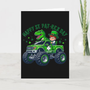 Glückliche Kinder St Pat Trex Tag Dino St Patricks Karte