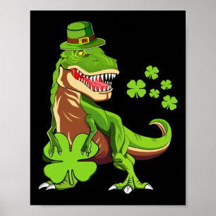 Glückliche Kinder St Pat Trex Tag Dino St Patricks Poster