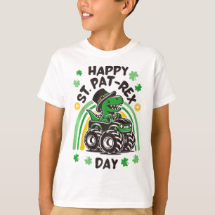 Glückliche Kinder St Pat Trex Tag Dino St Patricks T-Shirt