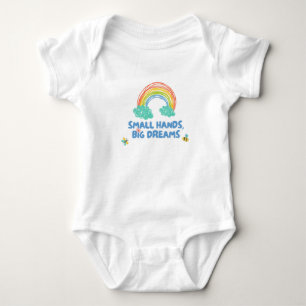 Glückliche Kinder Tag Kleine Hände, große Träume Baby Strampler