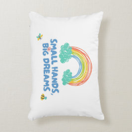 Glückliche Kinder Tag Kleine Hände, große Träume Dekokissen