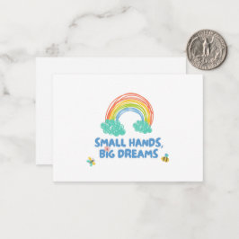 Glückliche Kinder Tag Kleine Hände, große Träume Mitteilungskarte