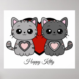 Glückliche Kitty 1 Poster