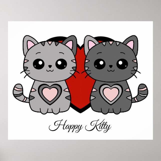Glückliche Kitty 1 Poster (Vorne)