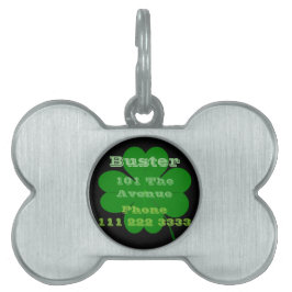 Glückliche Kleeblatt-Klee-Hund-Identifikation Tiermarke