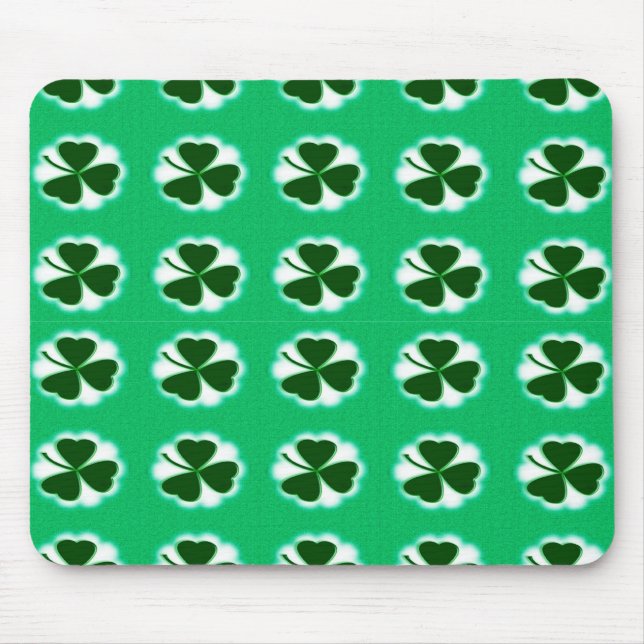 Glückliche Kleeblätter Mousepad (Vorne)