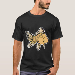 Glückliche kleine orange Goldfisch-Illustration T-Shirt