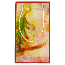 Glückliche kleine Weihnachtsbaum-Geschenk-Tasche