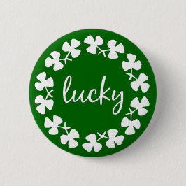 Glückliche Knöpfe St. Patricks Tages Button