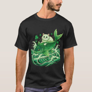 Glückliche Koi-Katze Japan T-Shirt