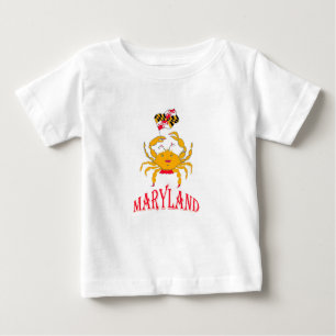 Glückliche Krabbe in Maryland Baby T-shirt